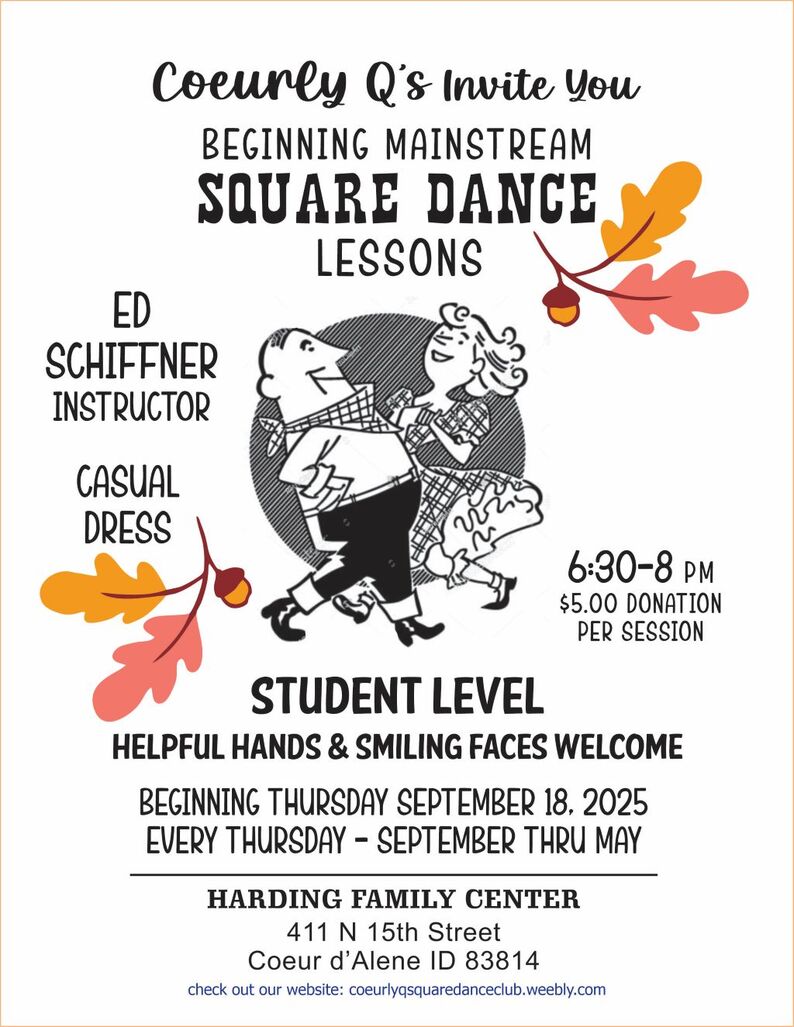 Coeurly Q's Invitation to Beginning Mainstream Square Dance Lessons
